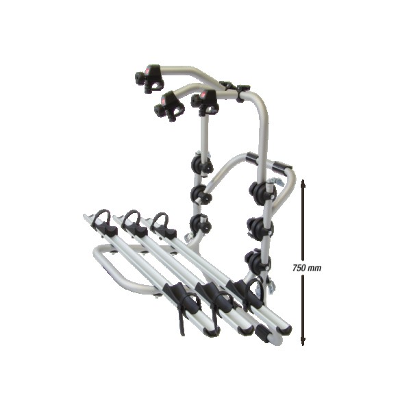 Portabicicletas Trasero Fabbri Bici Ok 3 MTB para Vehículos con Portón Trasero Especial Mountain Bike