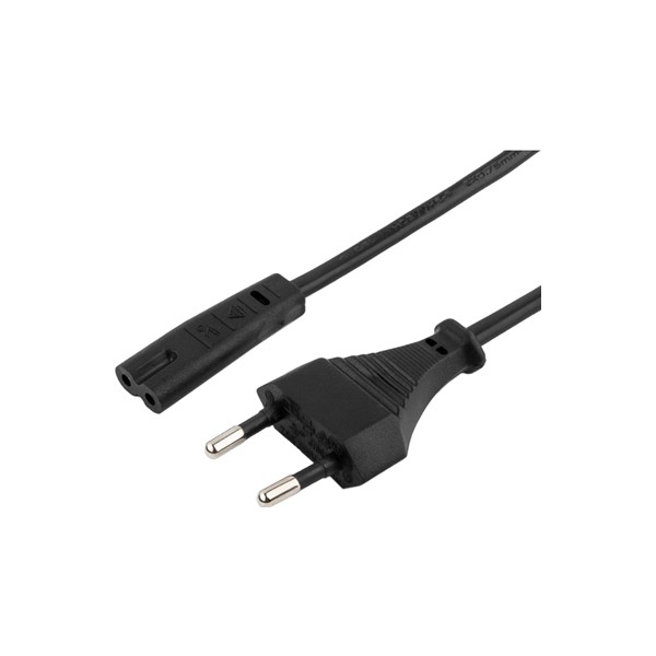 Gembird cable alimentación euro 2pin c7 1.8m negro